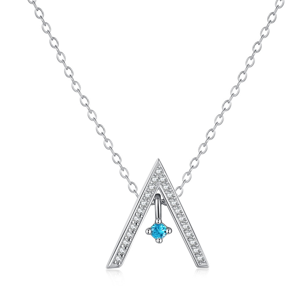 [Lora-Jewelry] Collier scintillant en forme de « A »