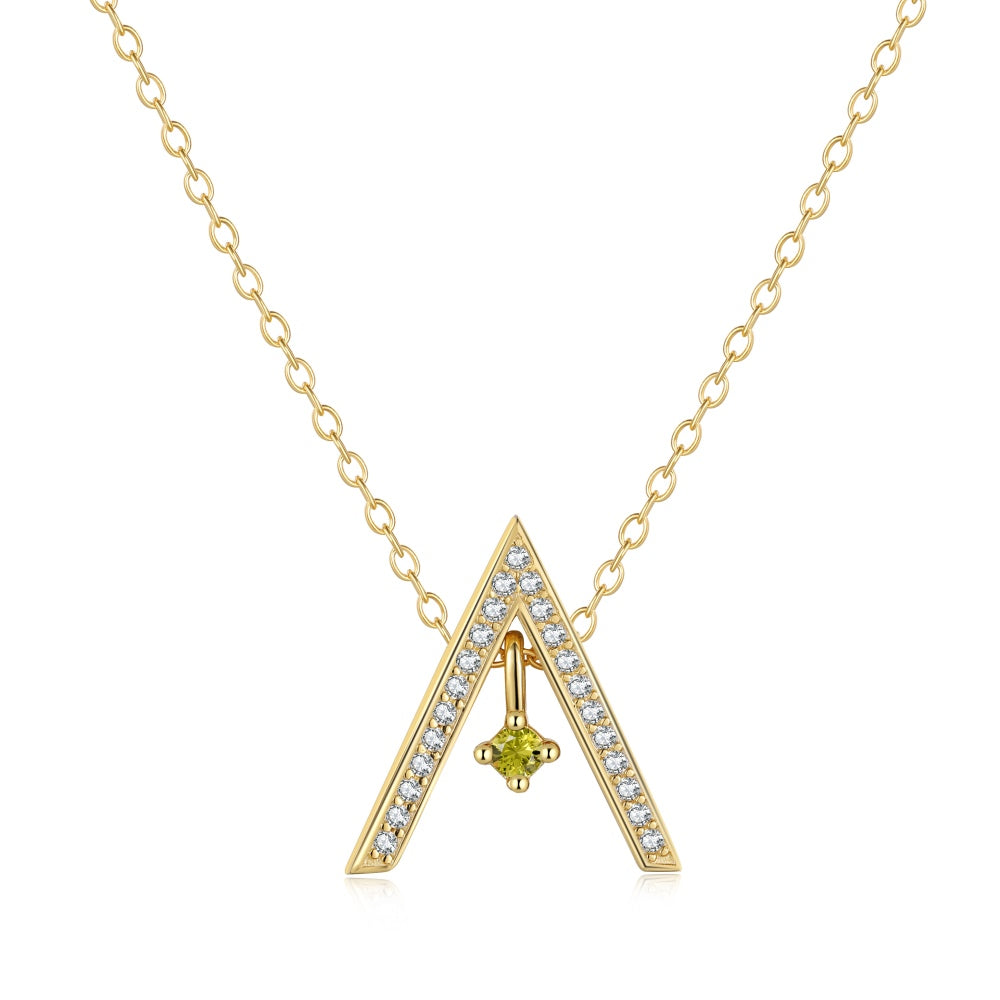 [Lora-Jewelry] Collier scintillant en forme de « A »