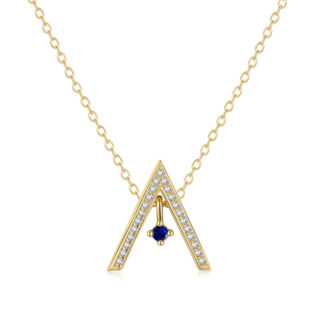 [Lora-Jewelry] Collier scintillant en forme de « A »