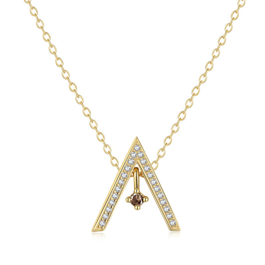 [Lora-Jewelry] Collier scintillant en forme de « A »