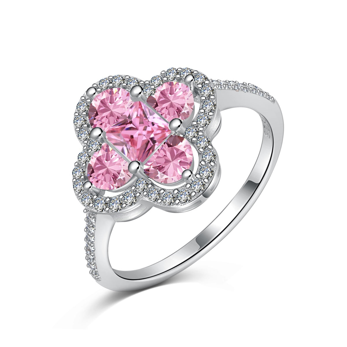 [Lora-Jewelry] Bague de banquet luxueuse en forme de fleur d'éternité