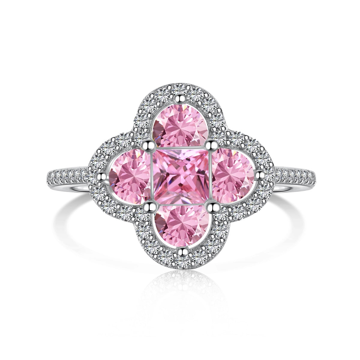 [Lora-Jewelry] Bague de banquet luxueuse en forme de fleur d'éternité