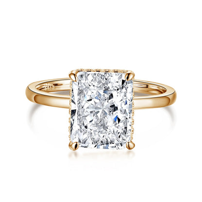 [Lora-Jewelry] Bague de banquet ornée de 4,0 carats, taille radiand enchanteresse