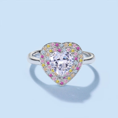 [Lora-Jewelry] Bague de mariage délicate et éclatante en forme de cœur