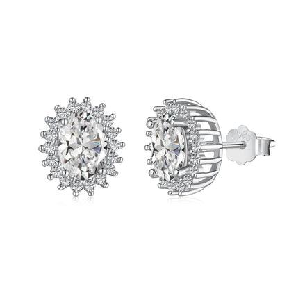 [Lora-Jewelry] Boucles d'oreilles délicates à taille ovale radiante