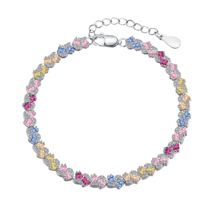 [Lora-Jewelry] Bracelet de fête orné de fleurs colorées