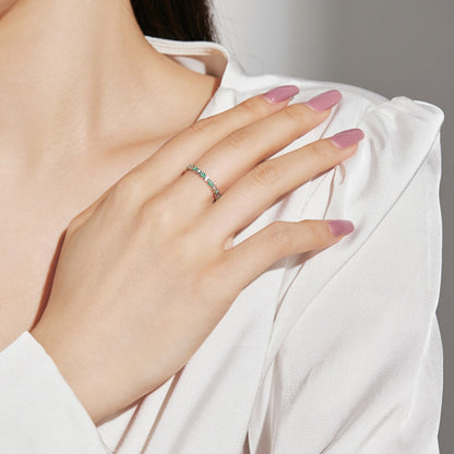 [Lora-Jewelry] Bague ronde scintillante et vibrante pour un usage quotidien