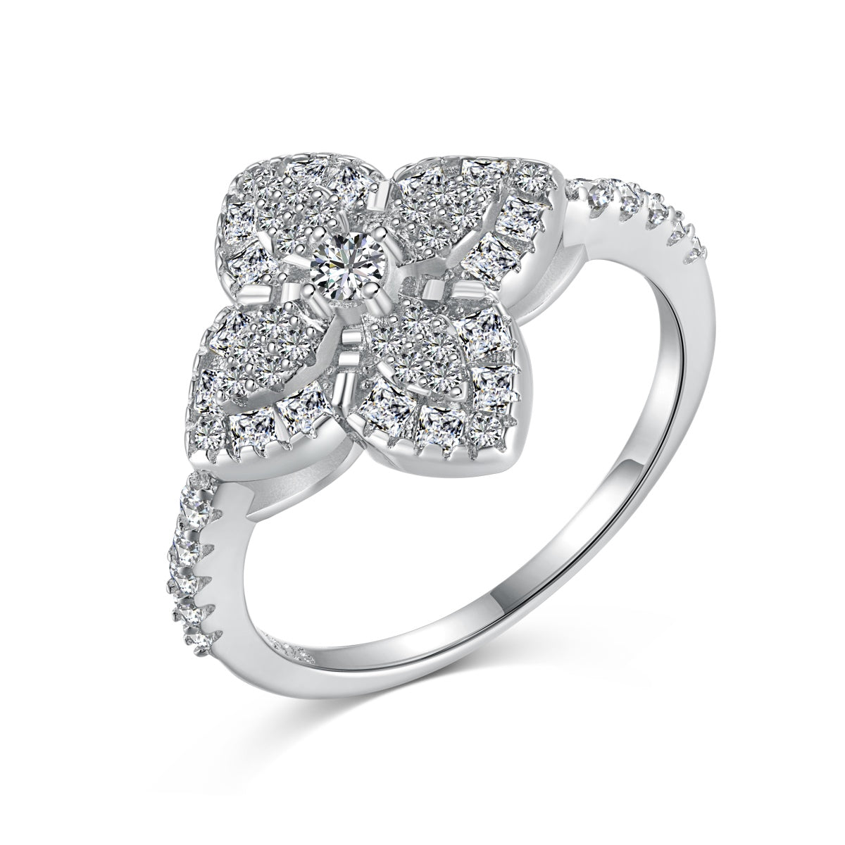 [Lora-Jewelry] Bague de banquet luxueuse en forme de fleur colorée