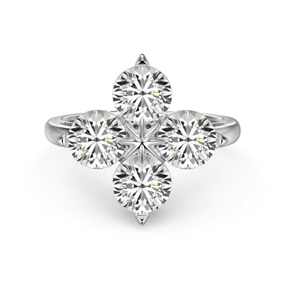 [Lora-Jewelry] Bague trèfle à quatre feuilles et étoile à huit branches