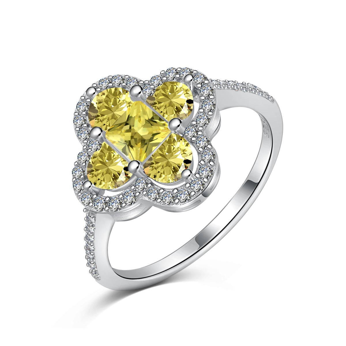 [Lora-Jewelry] Bague de banquet luxueuse en forme de fleur d'éternité