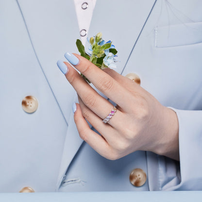[Lora-Jewelry] Bague quotidienne délicate et vibrante taille émeraude