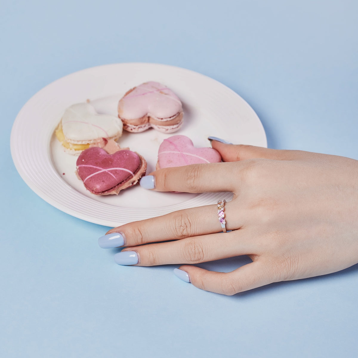 [Lora-Jewelry] Bague quotidienne délicate et vibrante taille émeraude