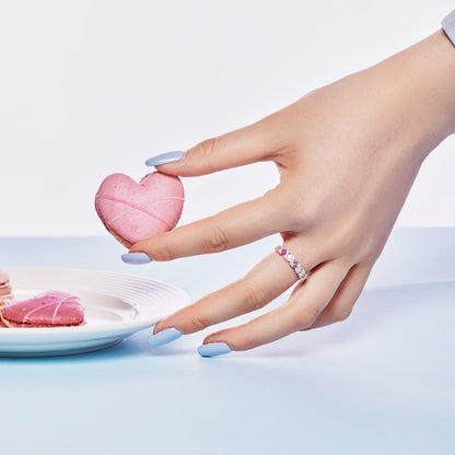 [Lora-Jewelry] Bague quotidienne délicate et vibrante taille émeraude