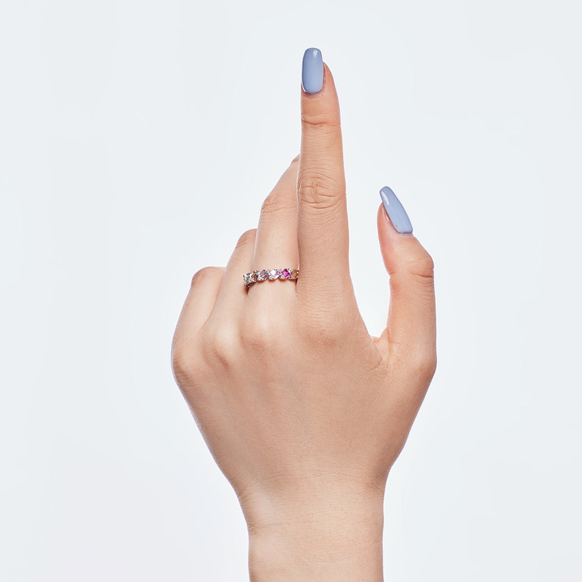 [Lora-Jewelry] Bague quotidienne délicate et vibrante taille émeraude