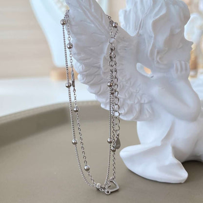 [Lora-Jewelry] Bracelet délicat double couche en forme de cœur