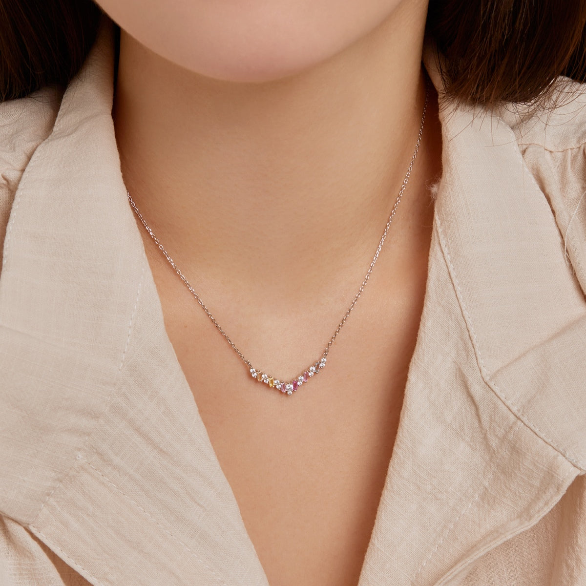 [Lora-Jewelry] Collier arc-en-ciel éblouissant