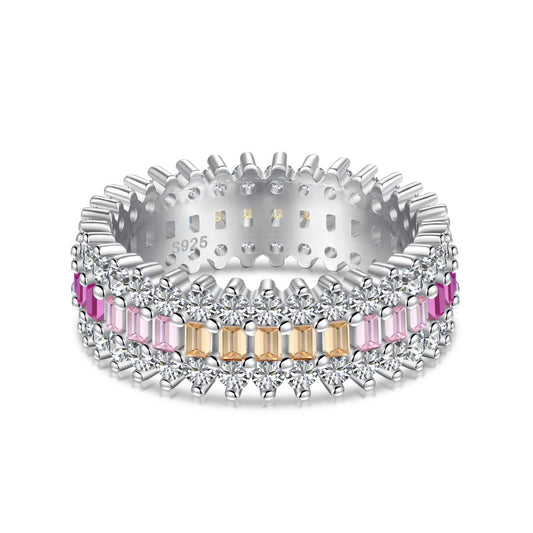 [Lora-Jewelry] Bague quotidienne ornée de motifs colorés et radieux