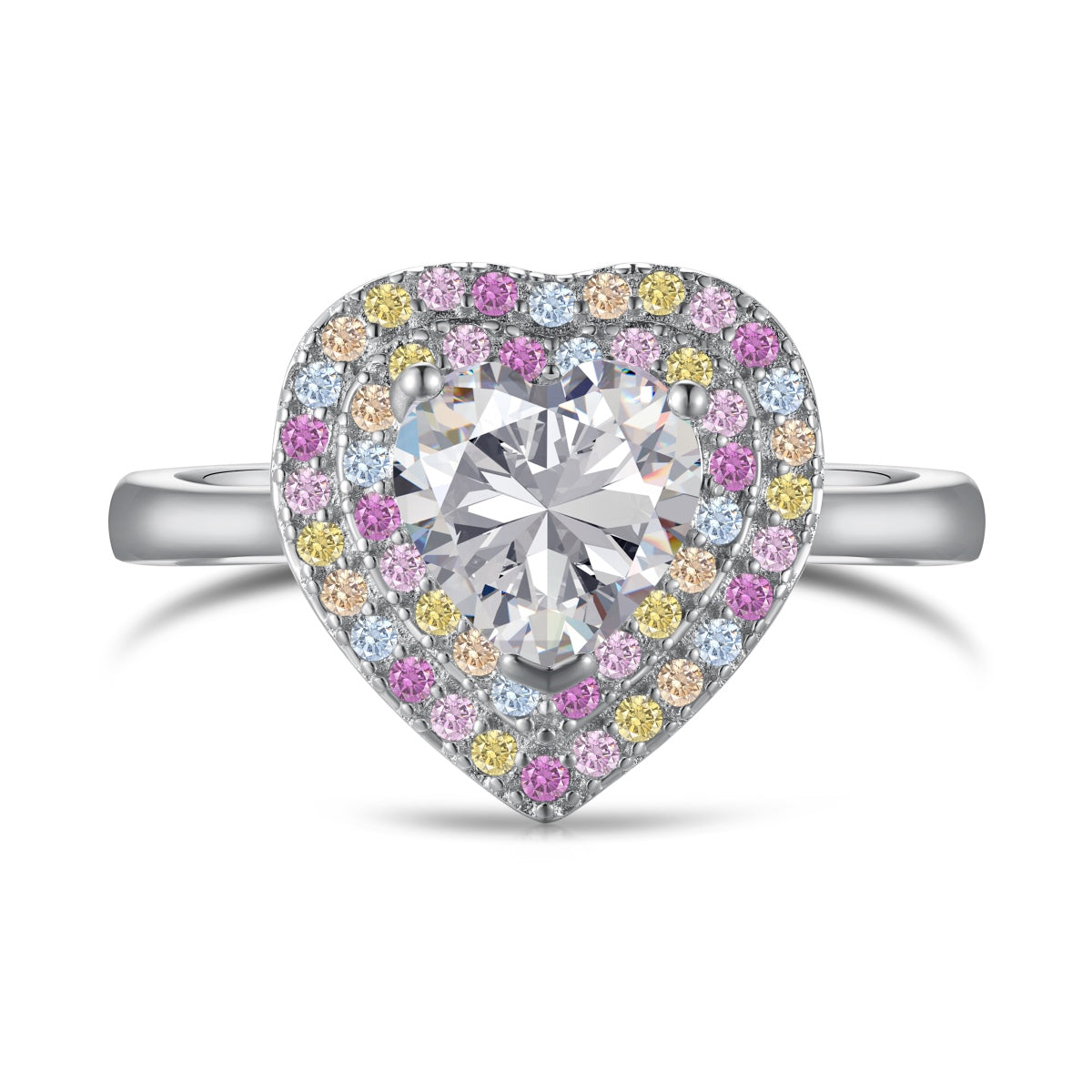 [Lora-Jewelry] Bague de mariage délicate et éclatante en forme de cœur