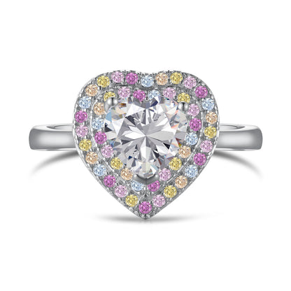 [Lora-Jewelry] Bague de mariage délicate et éclatante en forme de cœur