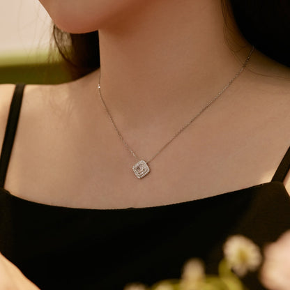 [Lora-Jewelry] Collier scintillant en taille Asscher