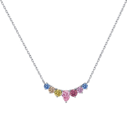 [Lora-Jewelry] Collier délicat en forme de cœur coloré