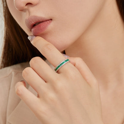 [Lora-Jewelry] Bague quotidienne délicate et colorée à taille ronde
