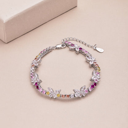 [Lora-Jewelry] Bracelet rond en forme de papillon coloré et orné
