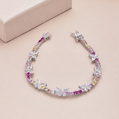 [Lora-Jewelry] Bracelet rond en forme de papillon coloré et orné