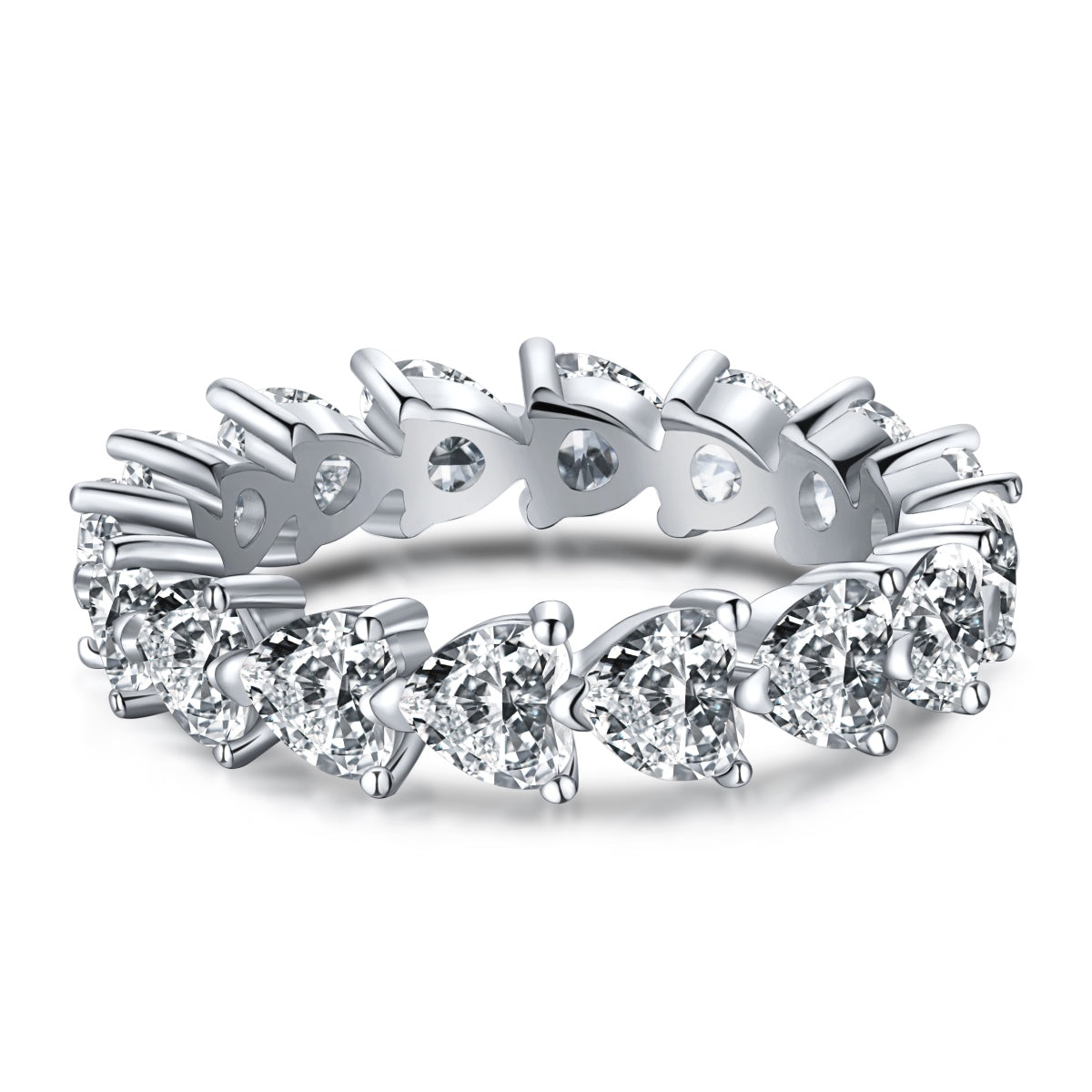 [Lora-Jewelry] Bague d'amoureux taille cœur 0,25 carat, style romantique radieux