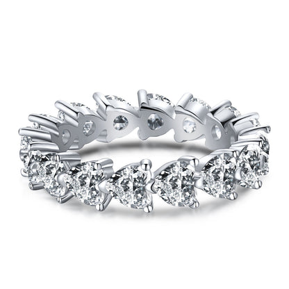 [Lora-Jewelry] Bague d'amoureux taille cœur 0,25 carat, style romantique radieux