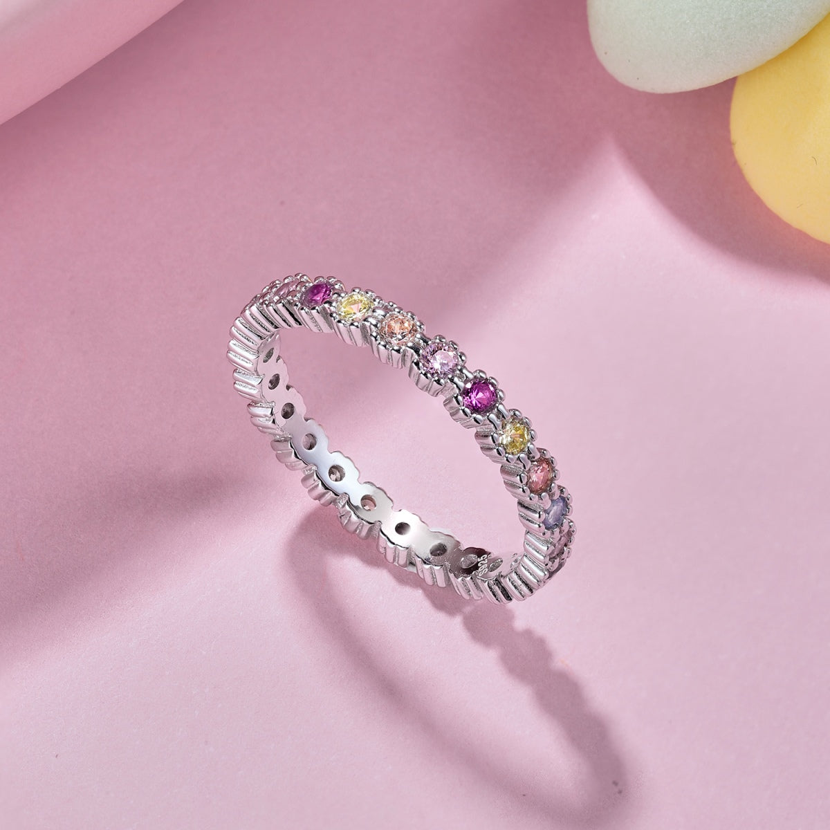 [Lora-Jewelry] Bague de fête exquise et colorée à coupe ronde