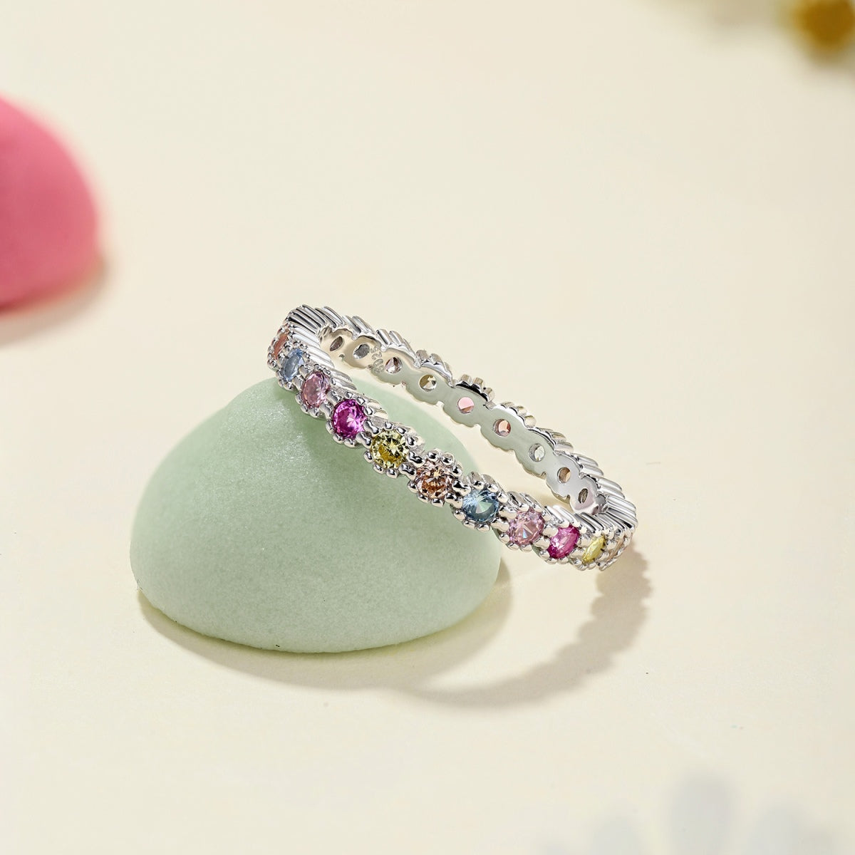 [Lora-Jewelry] Bague de fête exquise et colorée à coupe ronde