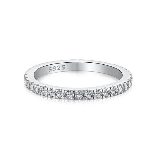 [Lora-Jewelry] Bague quotidienne délicate et scintillante à taille ronde