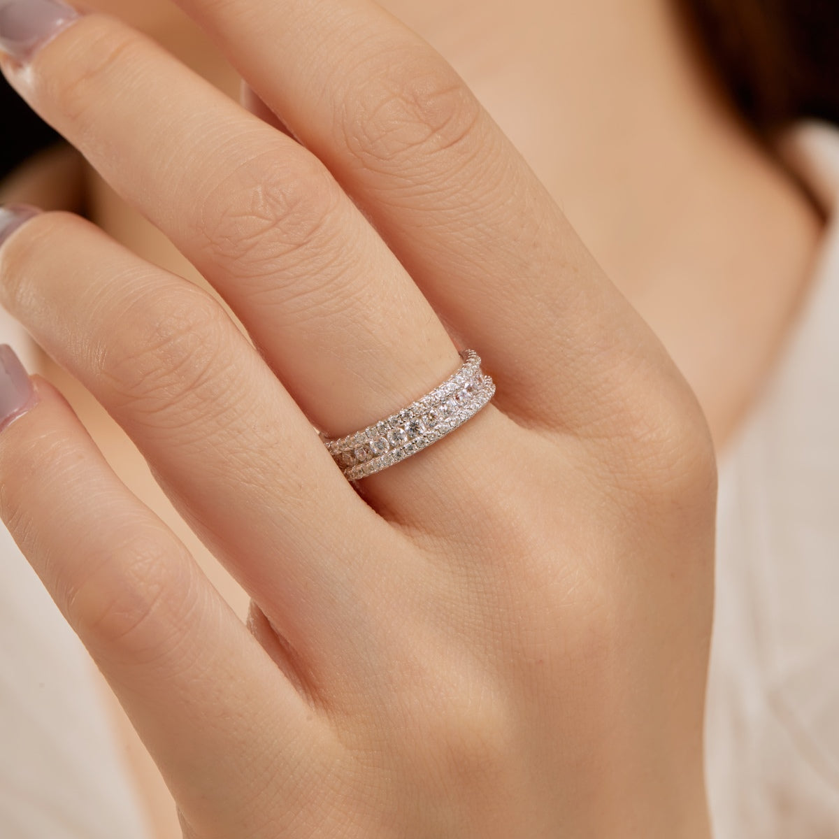 [Lora-Jewelry] Bague quotidienne délicate et colorée à taille ronde