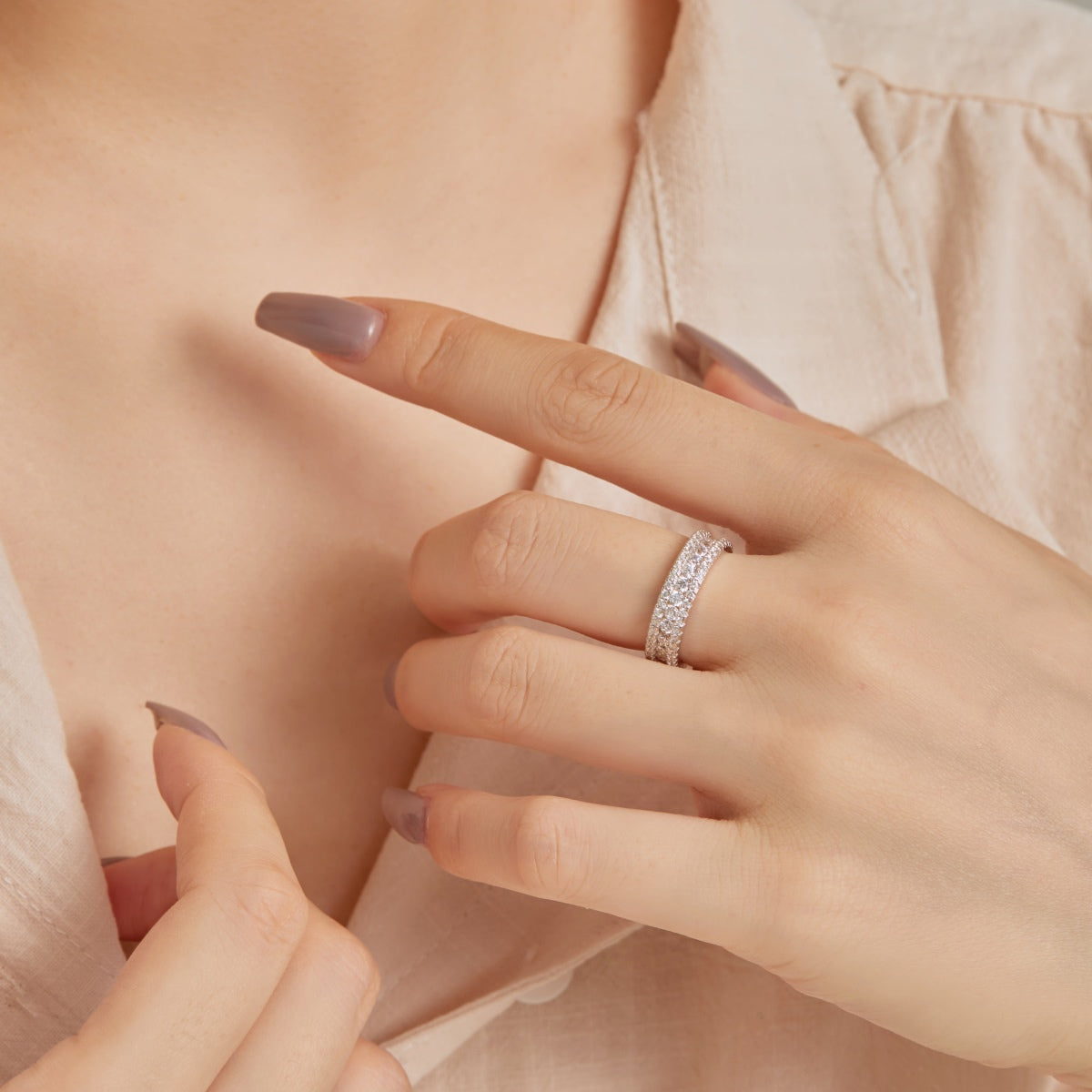 [Lora-Jewelry] Bague quotidienne délicate et colorée à taille ronde