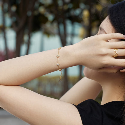 [Lora-Jewelry] Bracelet papillon creux en forme de trèfle à quatre feuilles
