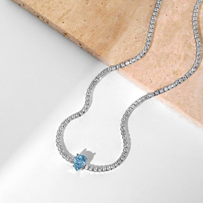 [Lora-Jewelry] Collier tennis unique taille poire de 1,0 carat