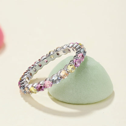 [Lora-Jewelry] Bague de fête éblouissante et resplendissante à taille ronde