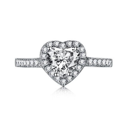 [Lora-Jewelry] Bague d'amour romantique en forme de cœur éclaboussante et éternelle