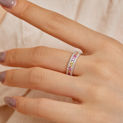 [Lora-Jewelry] Bague quotidienne délicate et colorée à taille ronde