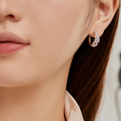 [Lora-Jewelry] Boucles d'oreilles éblouissantes et colorées en émeraude taille quotidienne