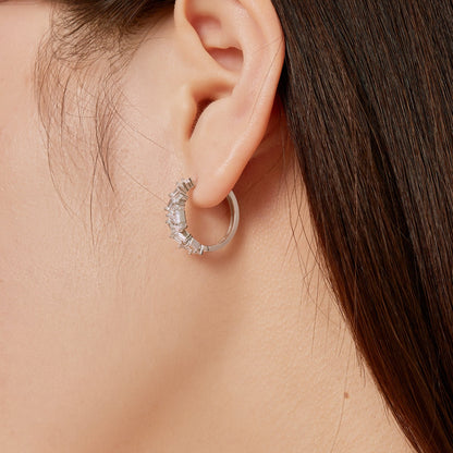 [Lora-Jewelry] Boucles d'oreilles éblouissantes et colorées en émeraude taille quotidienne