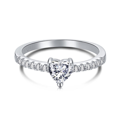 [Lora-Jewelry]0.5カラット カラットエタニティ チャーミング ハートシェイプ ラバーリング