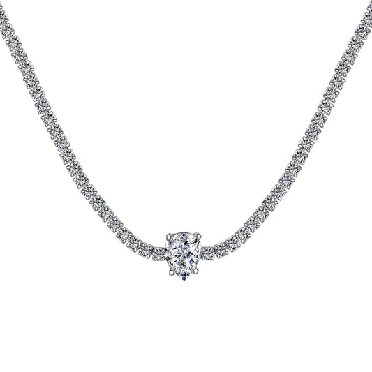 [Lora-Jewelry] Collier tennis unique taille poire de 1,0 carat