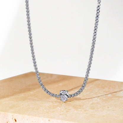 [Lora-Jewelry] Collier tennis unique taille poire de 1,0 carat