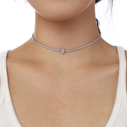 [Lora-Jewelry] Collier tennis unique taille poire de 1,0 carat