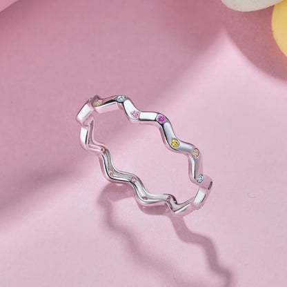 [Lora-Jewelry] Bague quotidienne à taille ronde ornée et vibrante