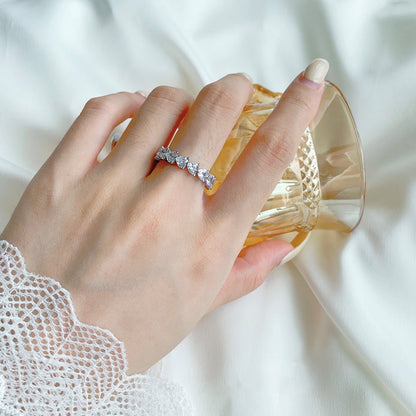[Lora-Jewelry] Bague d'amoureux taille cœur 0,25 carat, style romantique radieux
