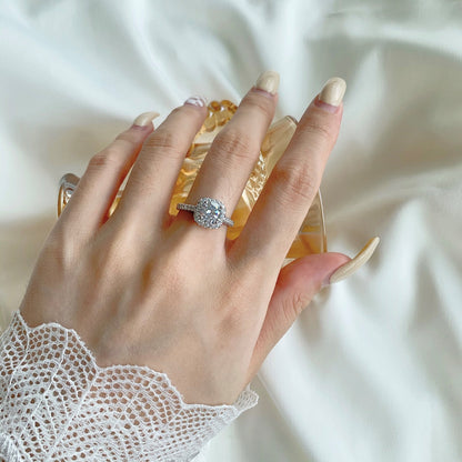 [Lora-Jewelry] Alliance de mariage éblouissante et resplendissante à taille ronde