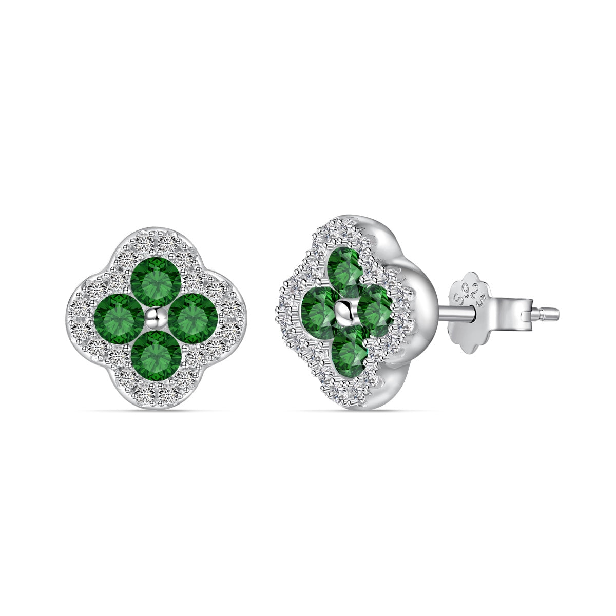 [Lora-Jewelry] Boucles d'oreilles en forme de trèfle à quatre feuilles